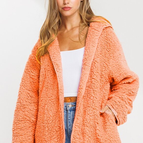 Better Be Jackets & Blazers - Better Be Orange Hooded Popcorn Jacket